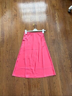 J. Crew Coral A-Line Midi Skirt